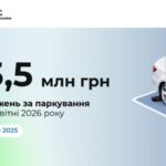 Паркувальний збір у січніквітні 2026 року дав 735 млн грн